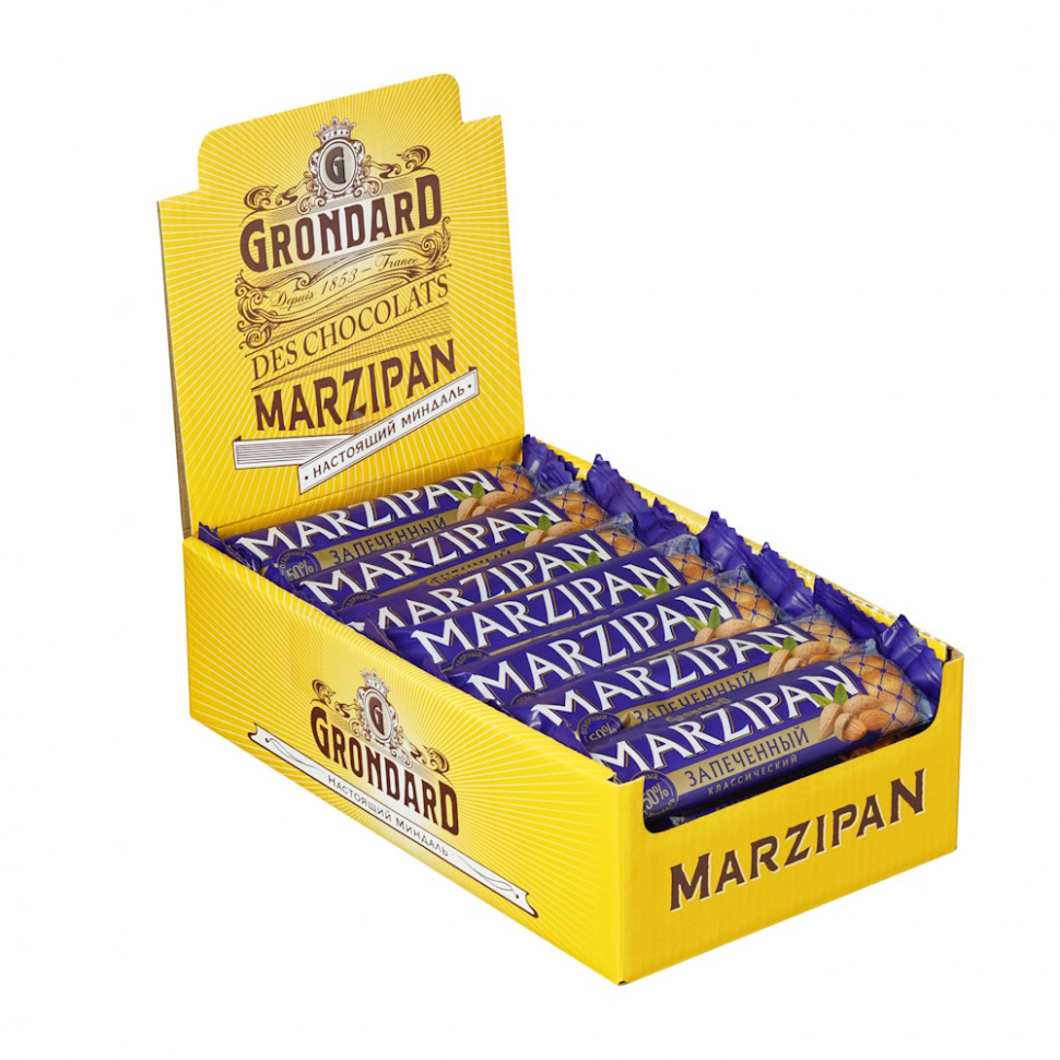 TM Grondard   (11161) Батончики НЕглазированные Марципановые Запечённые, (28шт по 40г)    в Боровичах